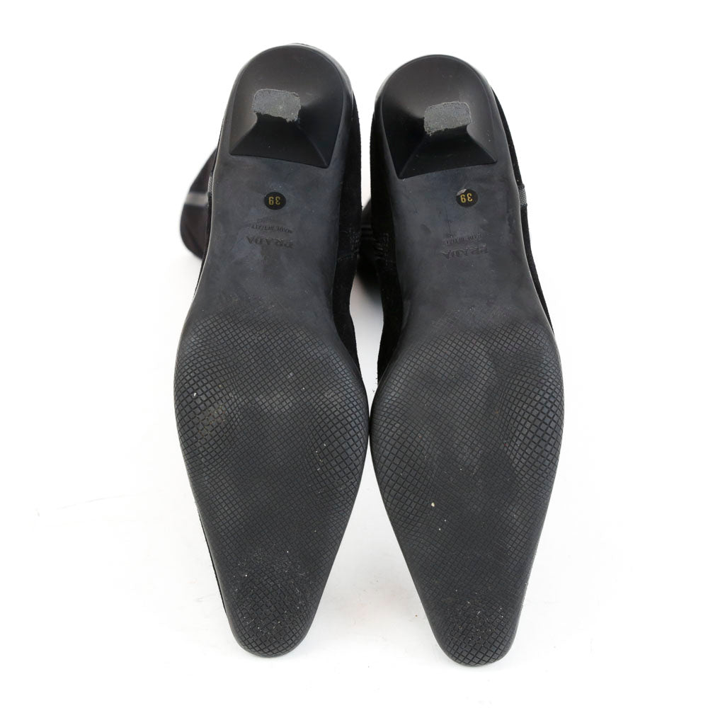 Prada Sport Black Suede Calf Boots