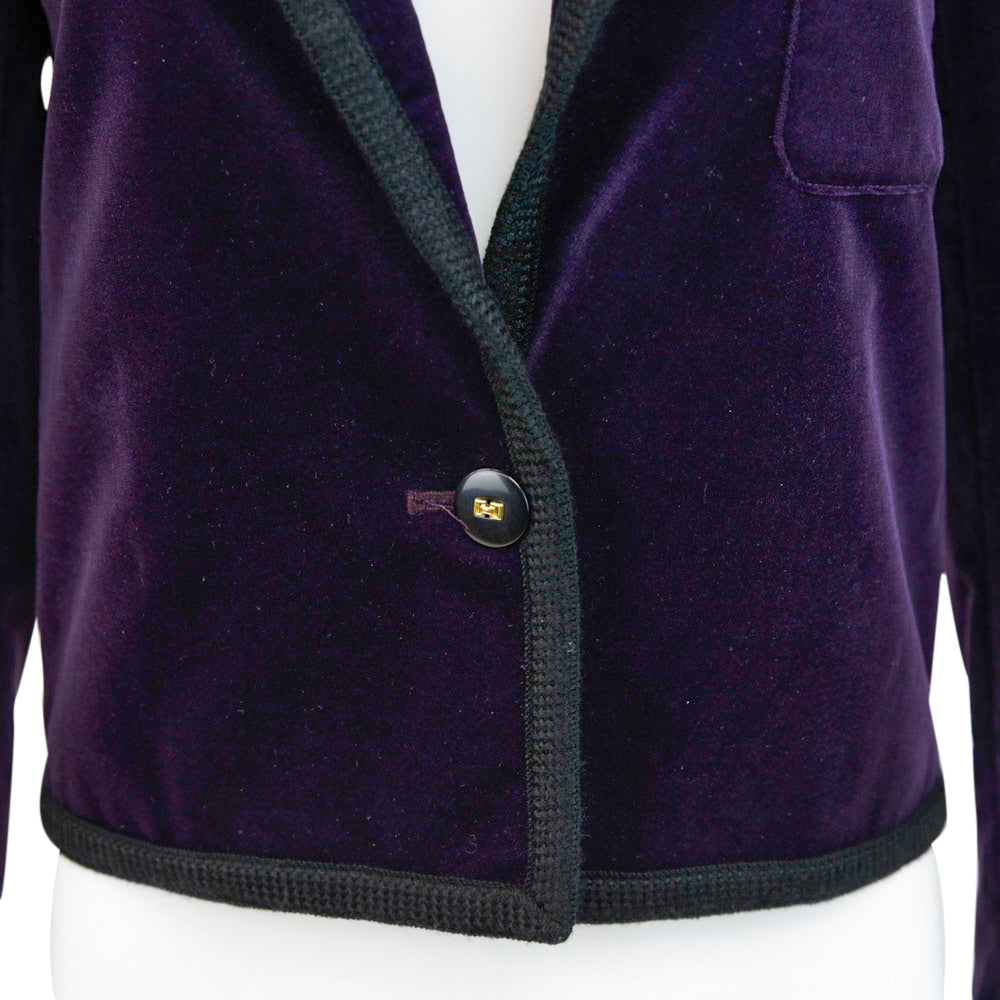 Frame Purple Velvet Blazer