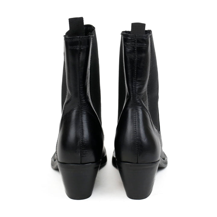 The Kooples Black Leather Chelsea Ankle Boots