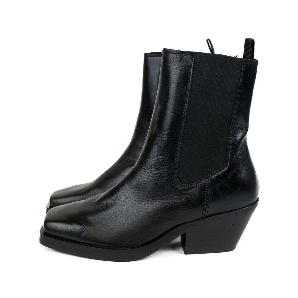The Kooples Black Leather Chelsea Ankle Boots