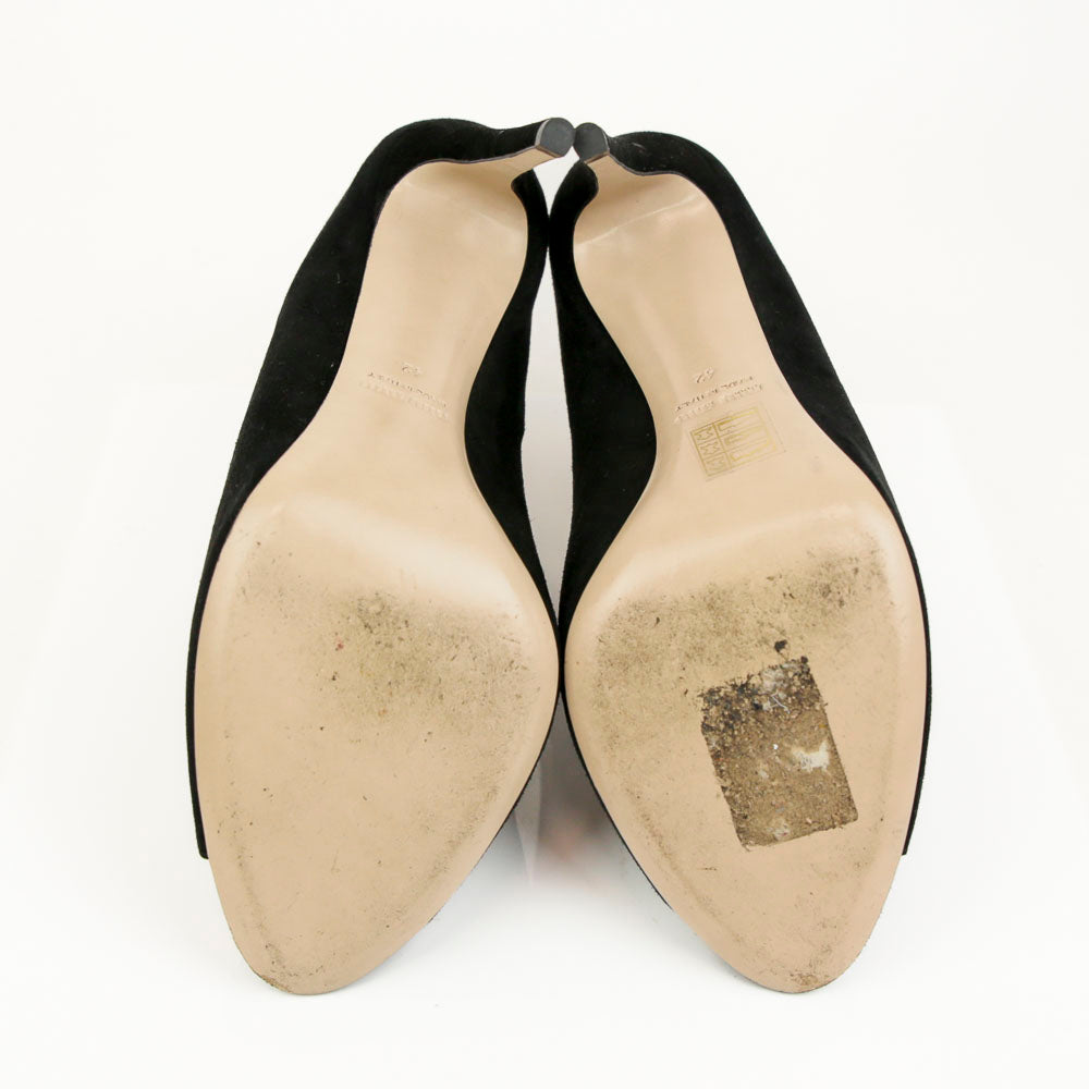 Miu Miu Black Suede Slingback Pumps