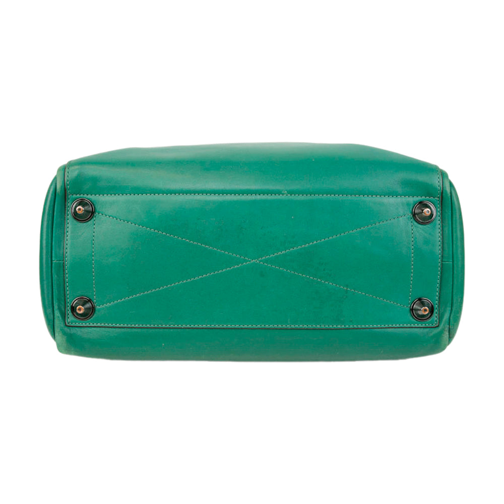 Reed Krakoff Emerald Green Leather Large Atlantique Tote Bag