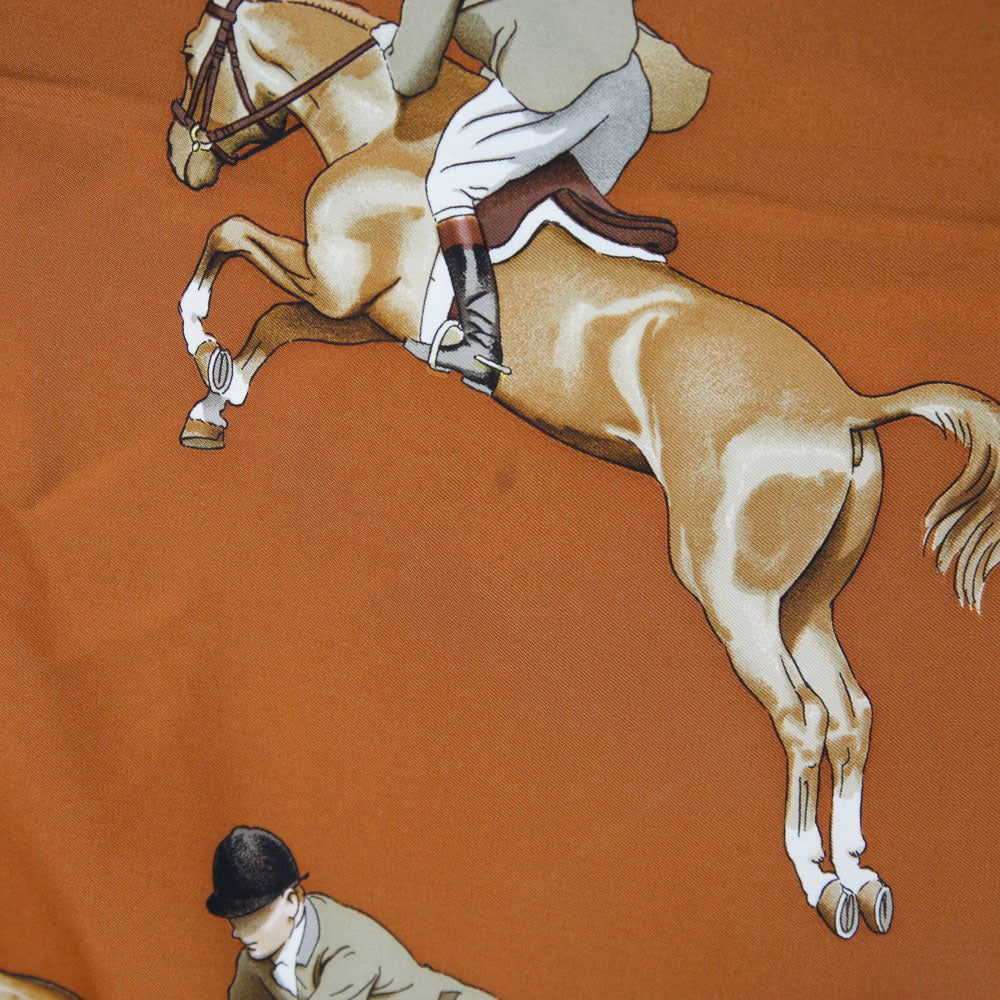 Hermès Vintage Jumping Horse Silk Twill Scarf