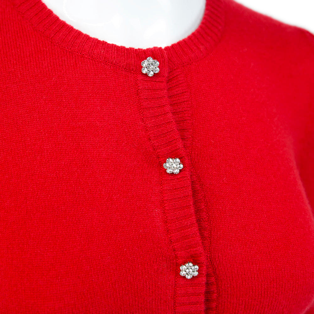 Dolce & Gabbana Red Knit Cardigan