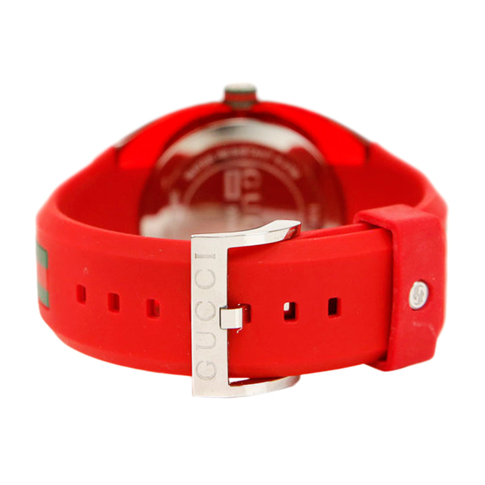 Gucci Stainless Steel & Red Rubber SYNC Watch