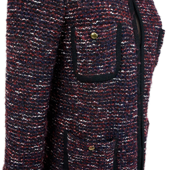 Gerard Darel Navy & Red Tweed Jacket