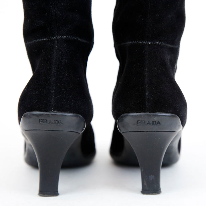 Prada Sport Black Suede Calf Boots