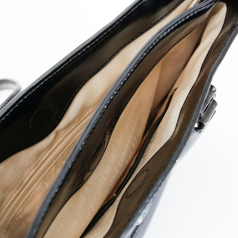 Kate Spade Black Patent Leather Tote Bag
