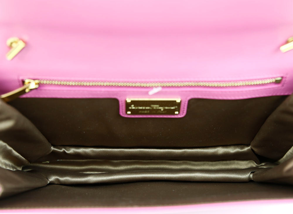 Salvatore Ferragamo Pink Leather Vara Bow Crossbody Bag