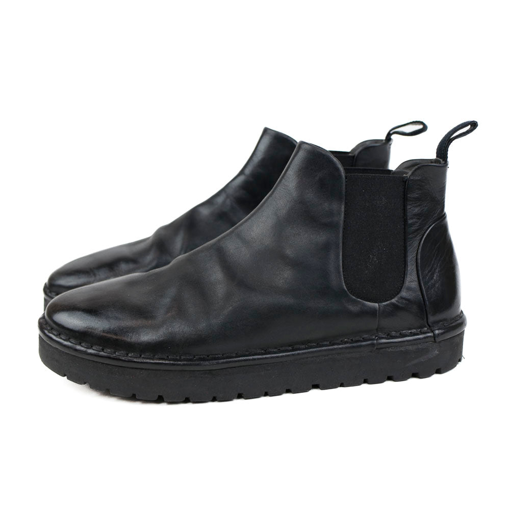 Marsèll Sancrispa Black Leather Chelsea Ankle Boots