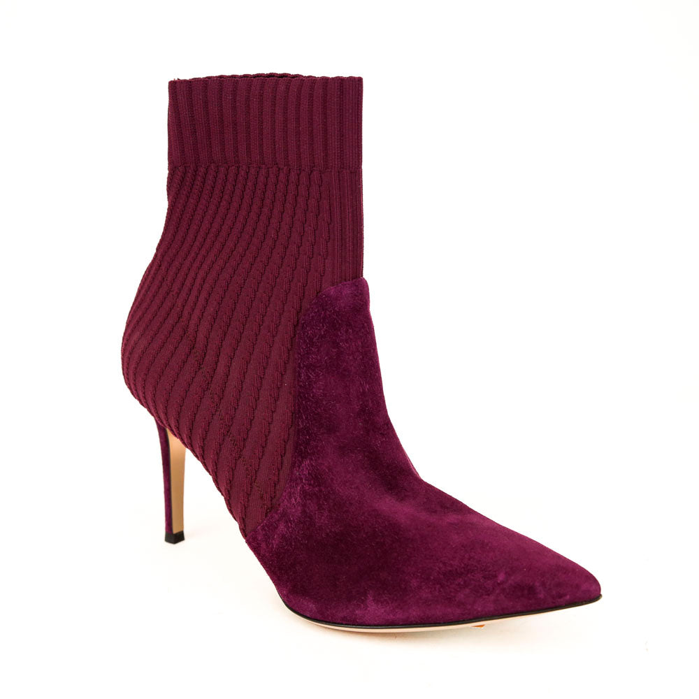 Burgundy on sale sock boots