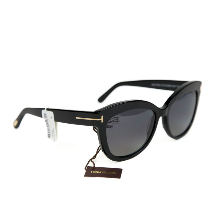 Tom Ford Alistair Black Cat Eye Polarized Sunglasses