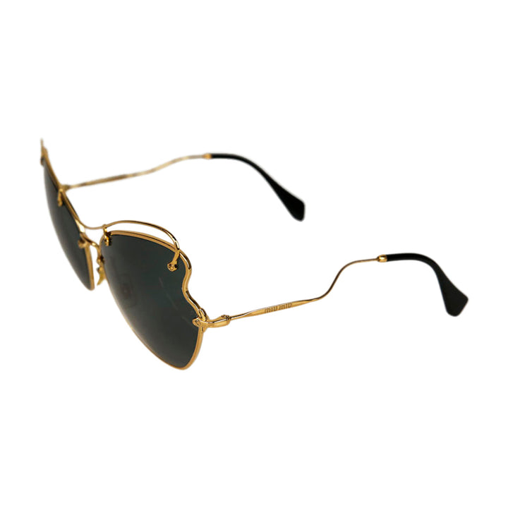 Miu Miu Gold Metal Butterfly Sunglasses