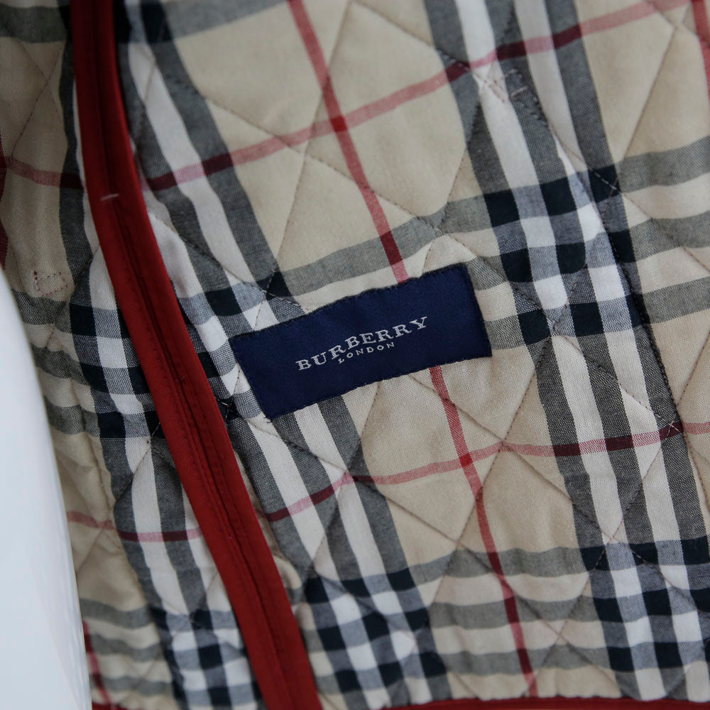 Burberry London Red Quilted Jacket
