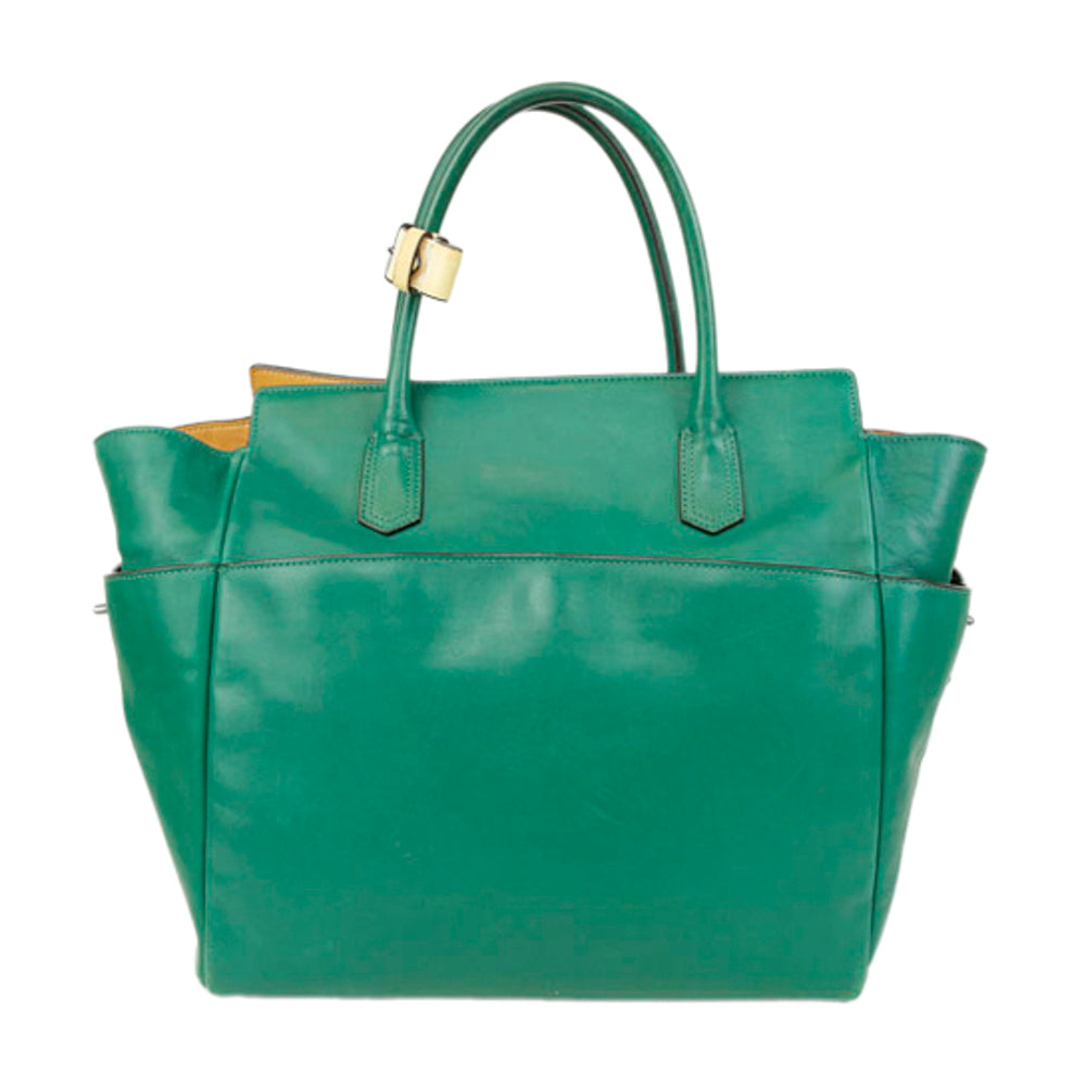 Reed Krakoff Emerald Green Leather Large Atlantique Tote Bag