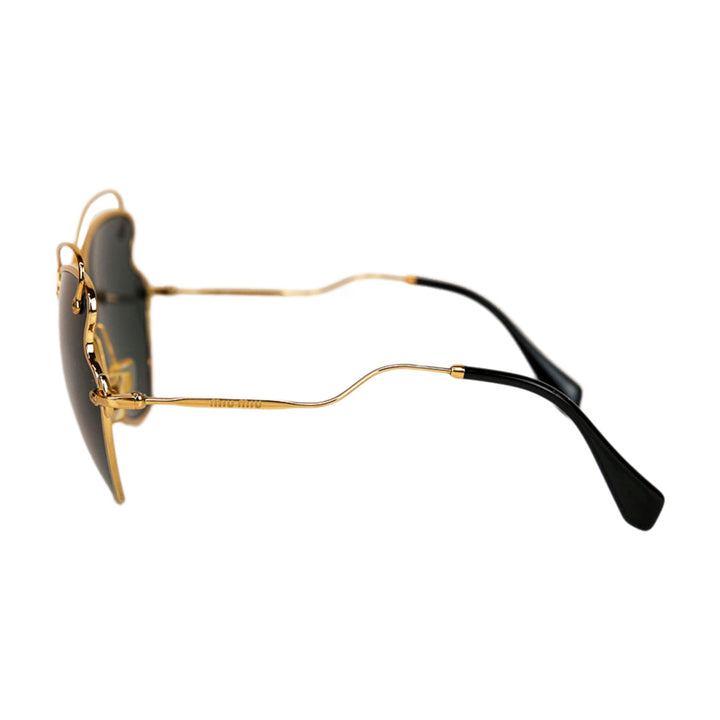 Miu Miu Gold Metal Butterfly Sunglasses