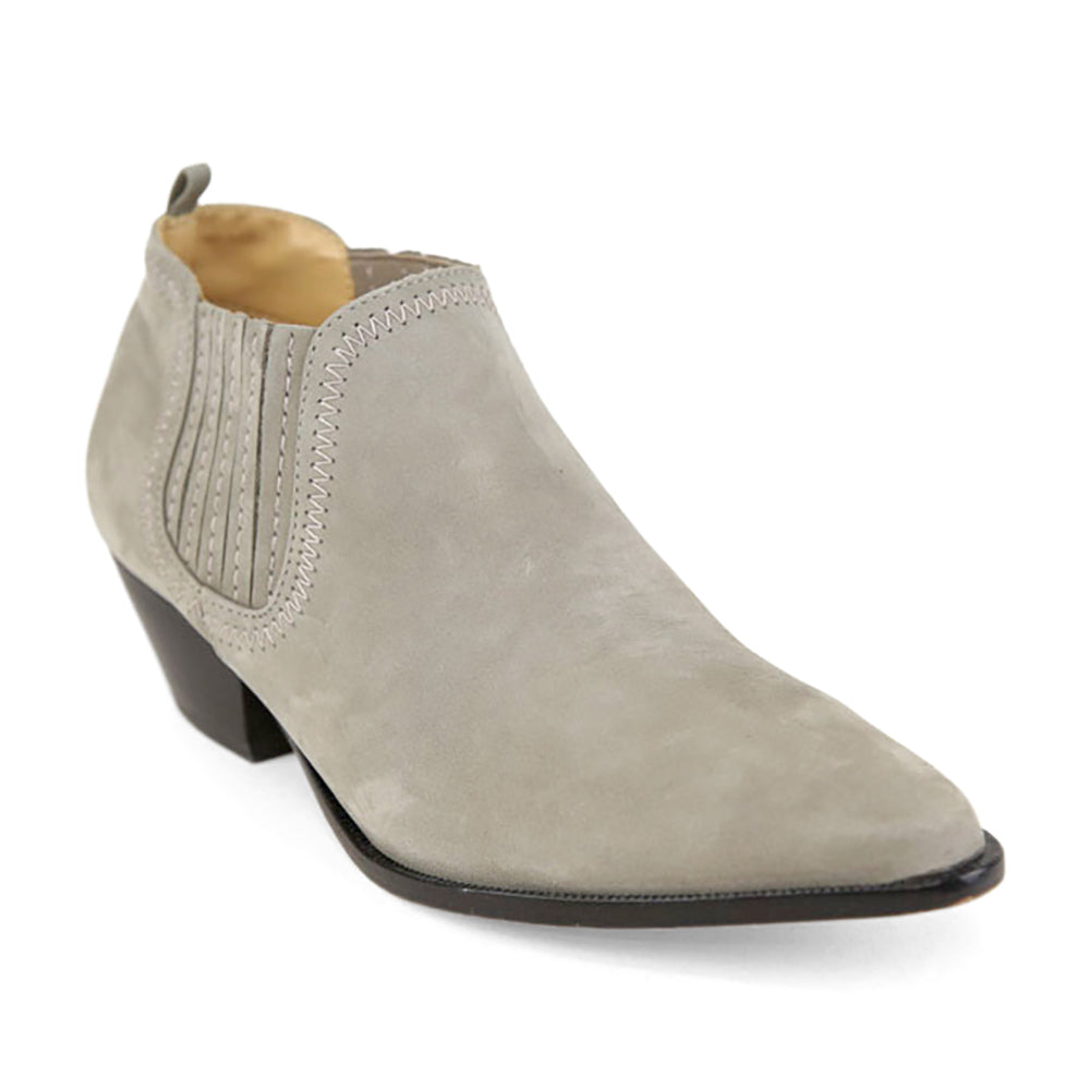 Schutz Gray Jacqueline Pointed Toe Ankle Boots