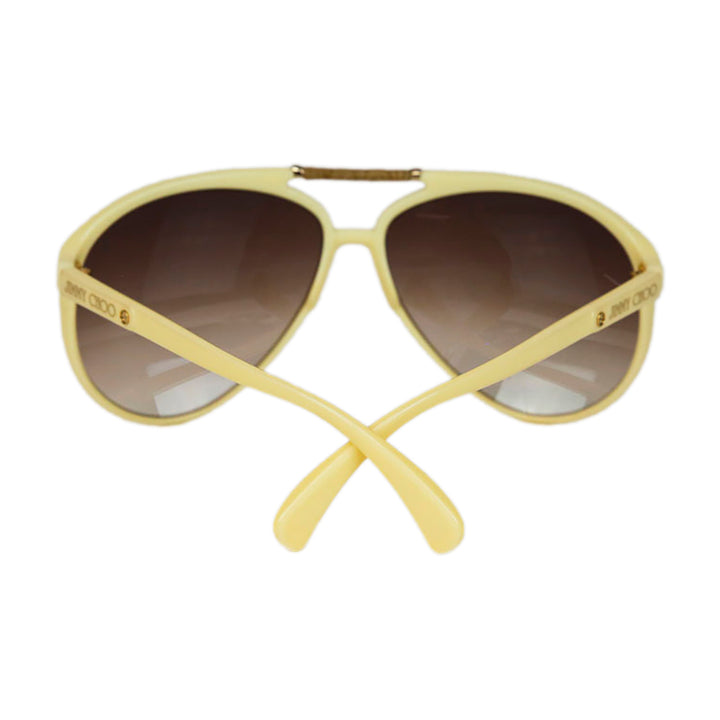 Jimmy Choo Cream Aviator Sunglasses
