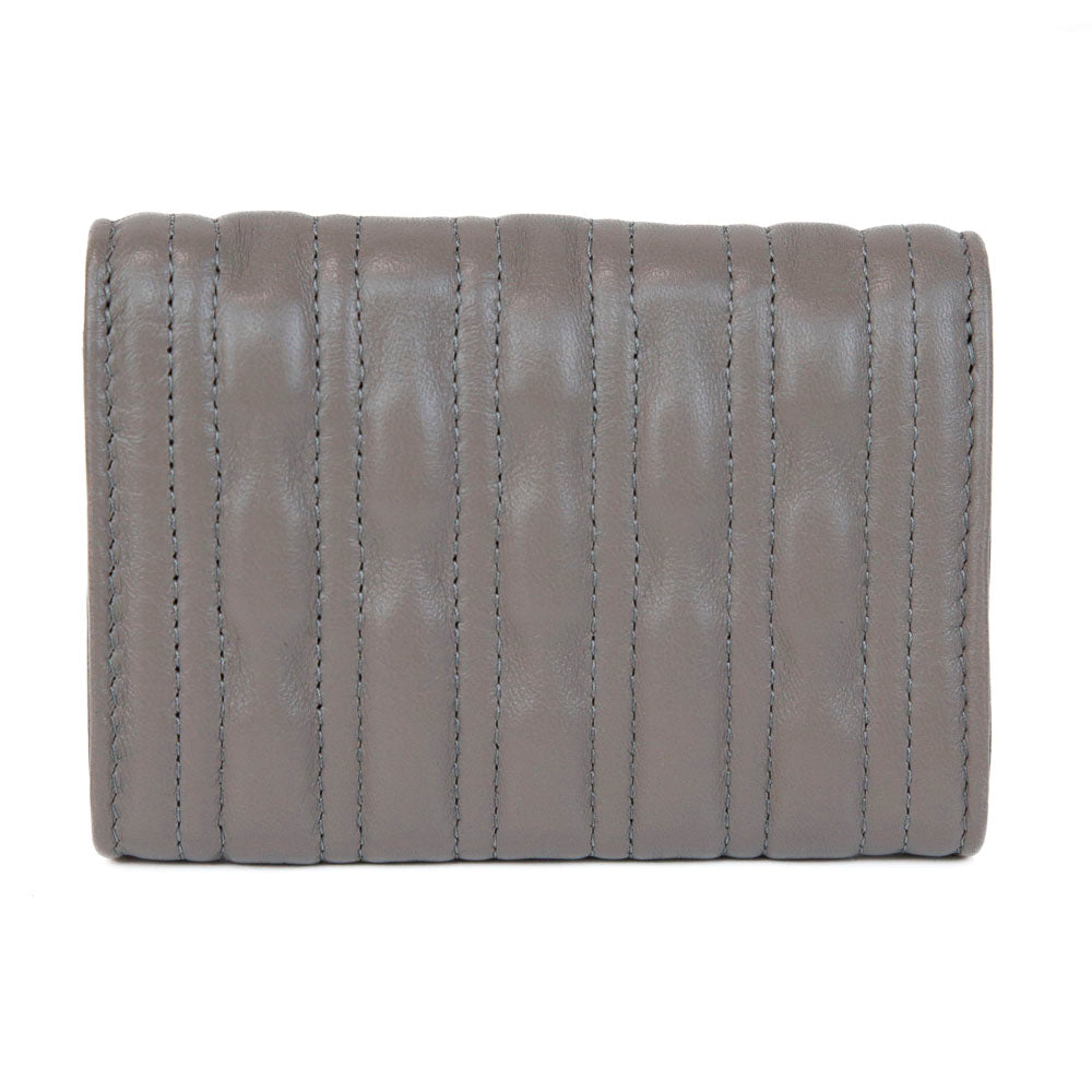 Longchamp Gray Leather Compact Wallet