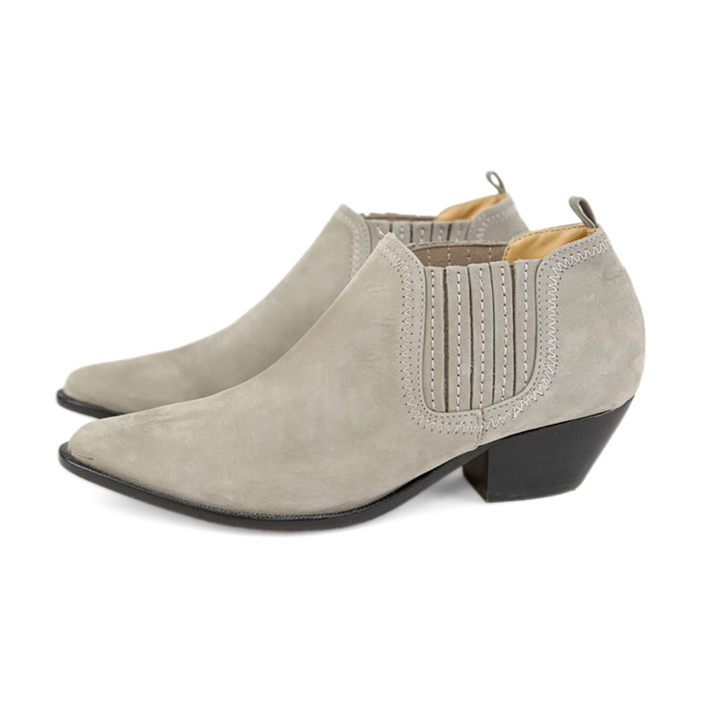Schutz Gray Jacqueline Pointed Toe Ankle Boots