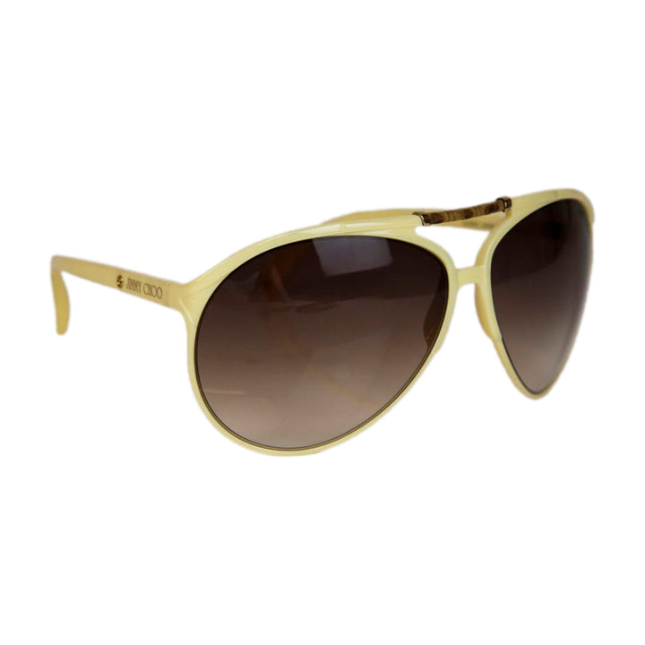 Jimmy Choo Cream Aviator Sunglasses