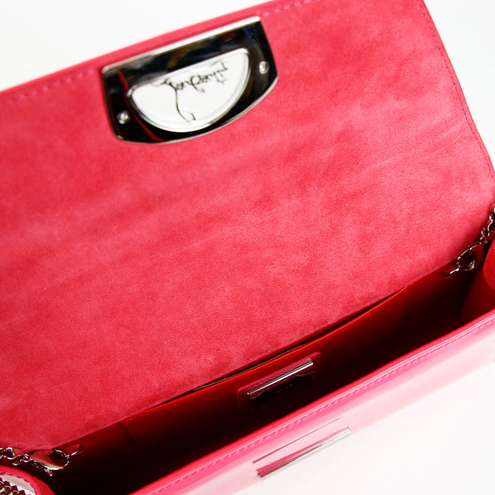 Christian Louboutin Hot Pink Patent Leather Vero Dodat Clutch