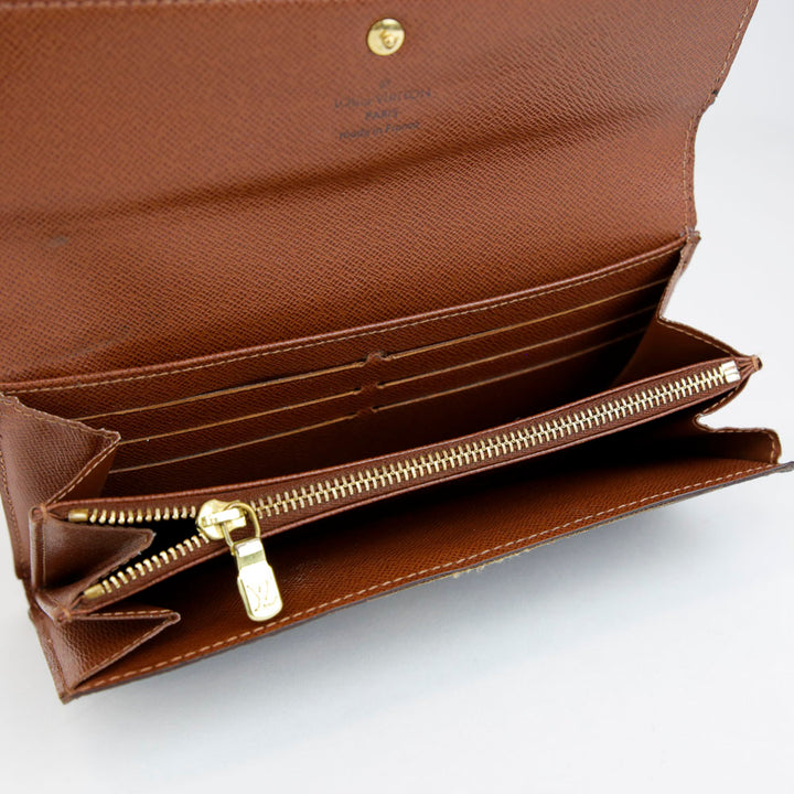 Louis Vuitton Monogram Coated Canvas Sarah Wallet