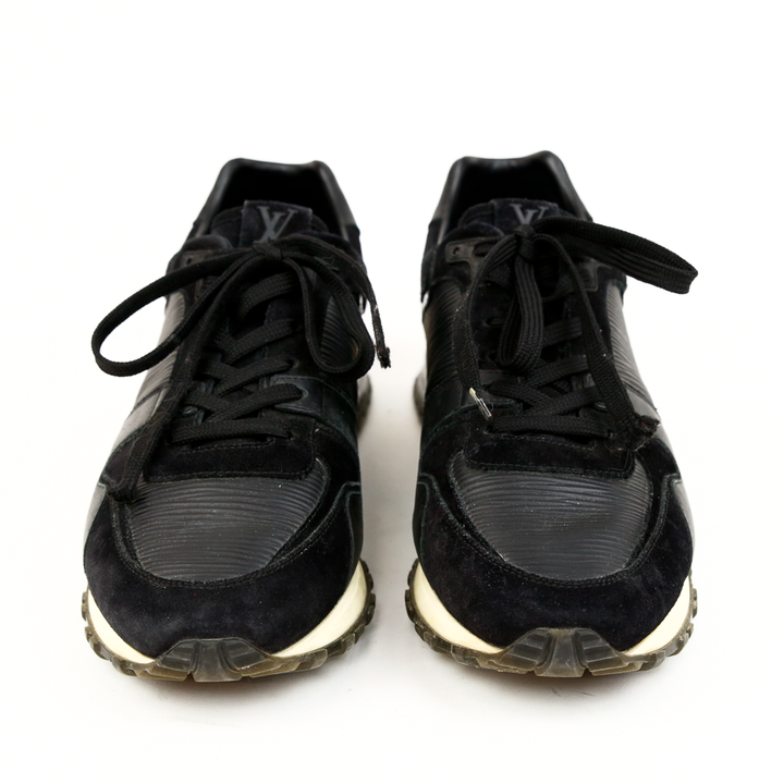 front view of Louis Vuitton Epi Leather & Suede Run Away Sneakers