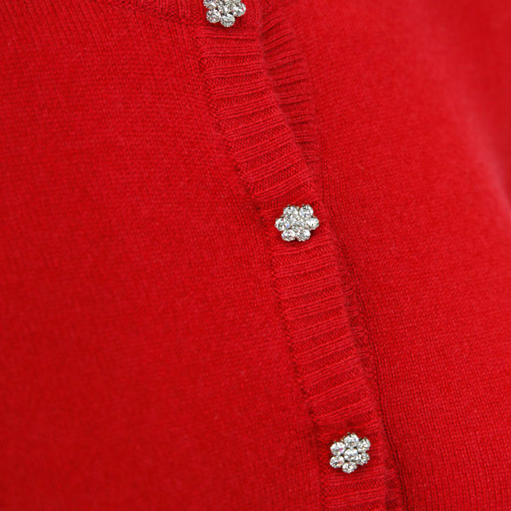 Dolce & Gabbana Red Knit Cardigan