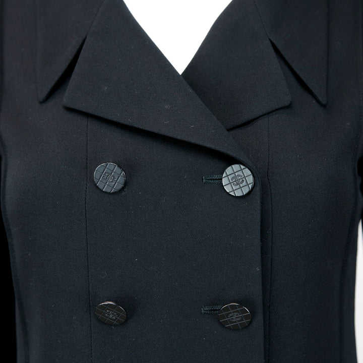 Chanel Vintage Black Double Breasted Blazer