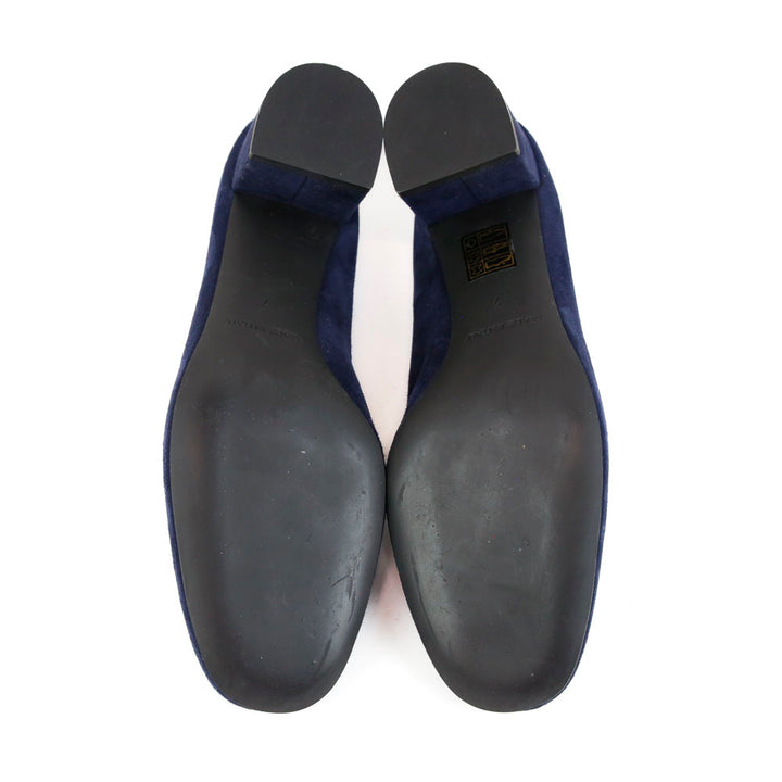 Everlane Navy Suede Day Heel Pumps