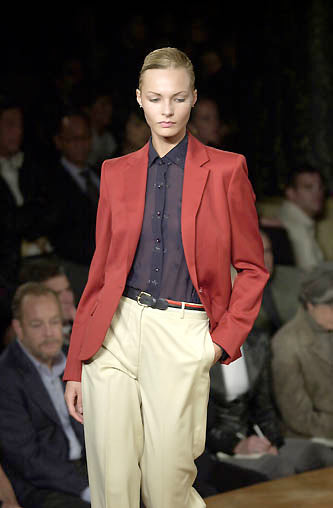 Miguel Adrover SS 2001 Red Wool Single Button Blazer