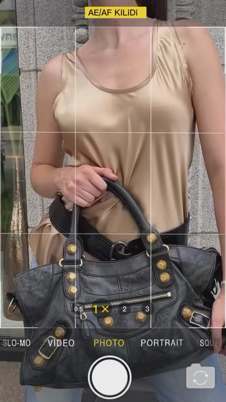 Balenciaga Anthracite Agneau Leather Giant 21 Gold Hardware Part Time Bag