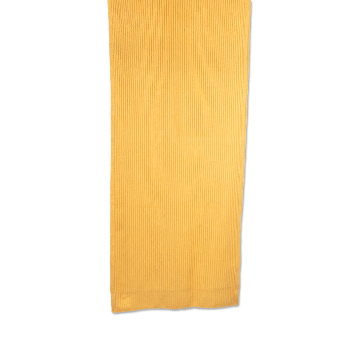 Tory Burch Yellow Ribbed Knit Scarf