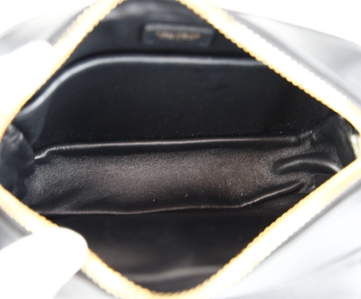 interior view of Tom Ford Hollywood Black Leather T-Twist Camera Bag