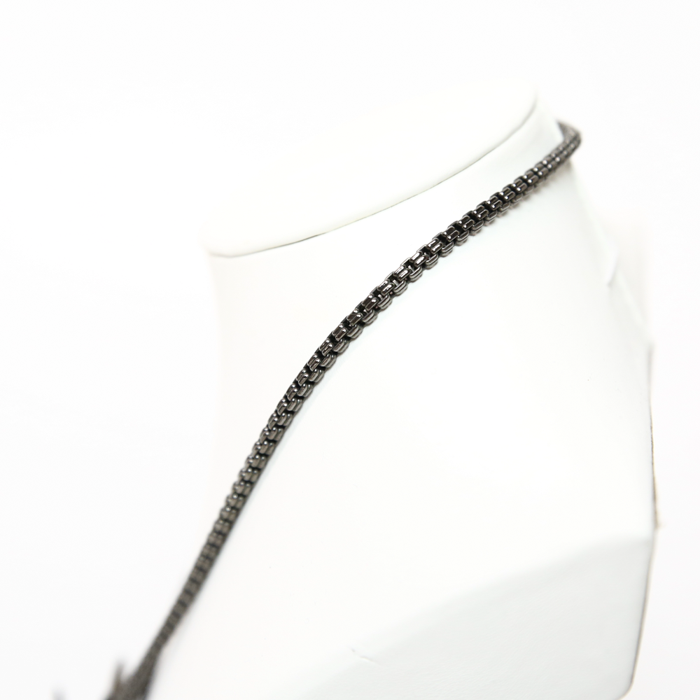 YSL Wood & Mother of Pearl Toggle Necklace