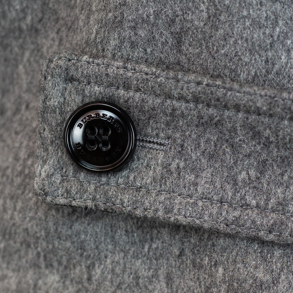 Burberry Gray Wool Toggle Coat