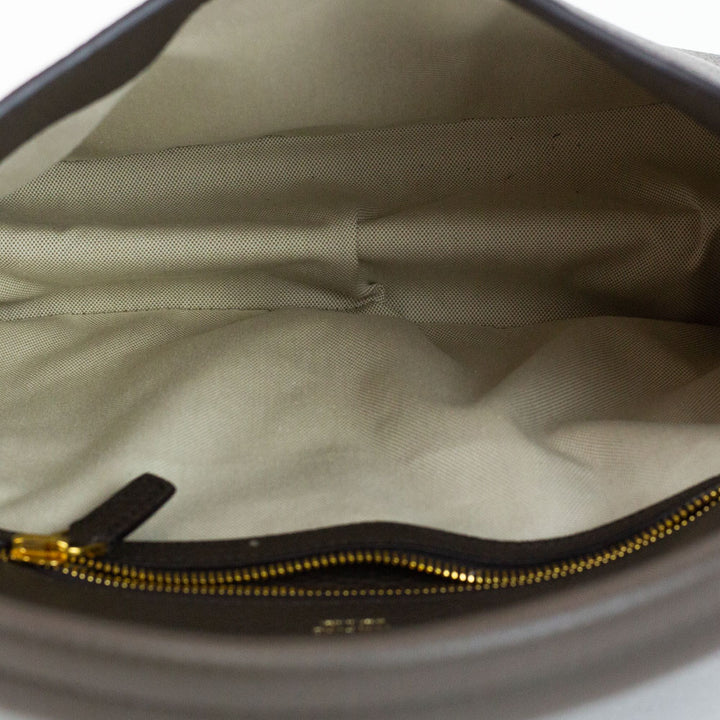 Tom Ford Alix Graphite Grained Leather Hobo Shoulder Bag