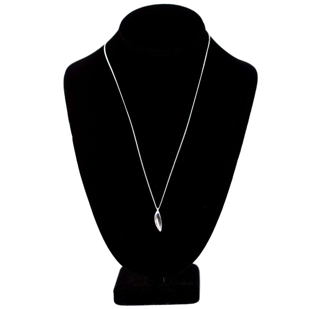 front view of Jenny Bird Studio Pendant Silver Curb Chain Necklace