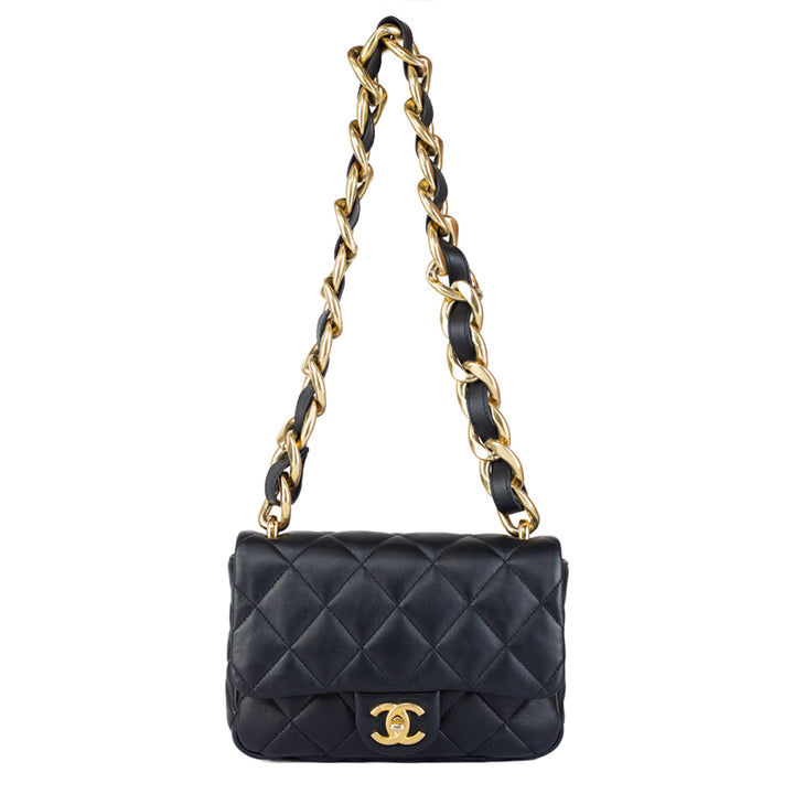 front view of Chanel Small Funky Town 2022 Black Flap Bag