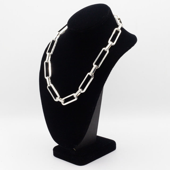 Jenny Bird Silver Rahni Ribbed Chain Necklace