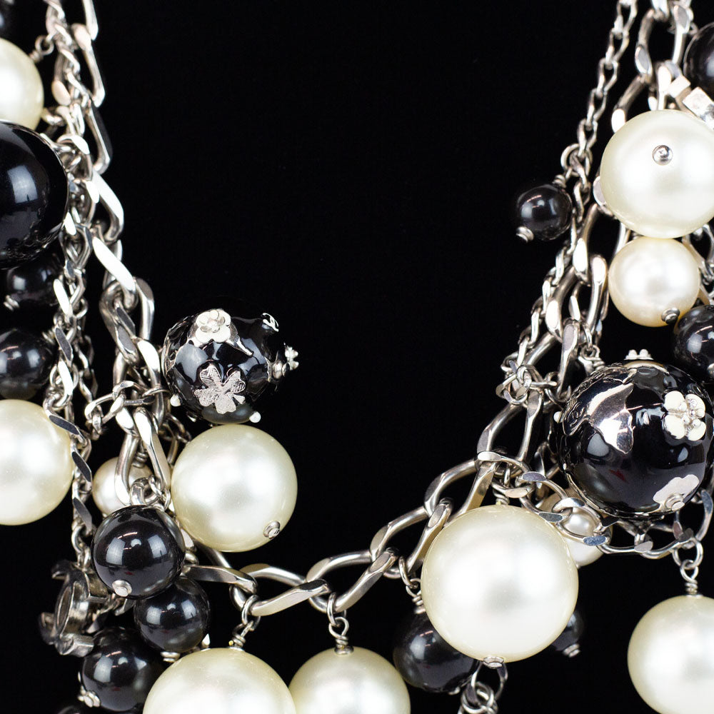 Chanel 2013 Globe & Pearl Statement Necklace