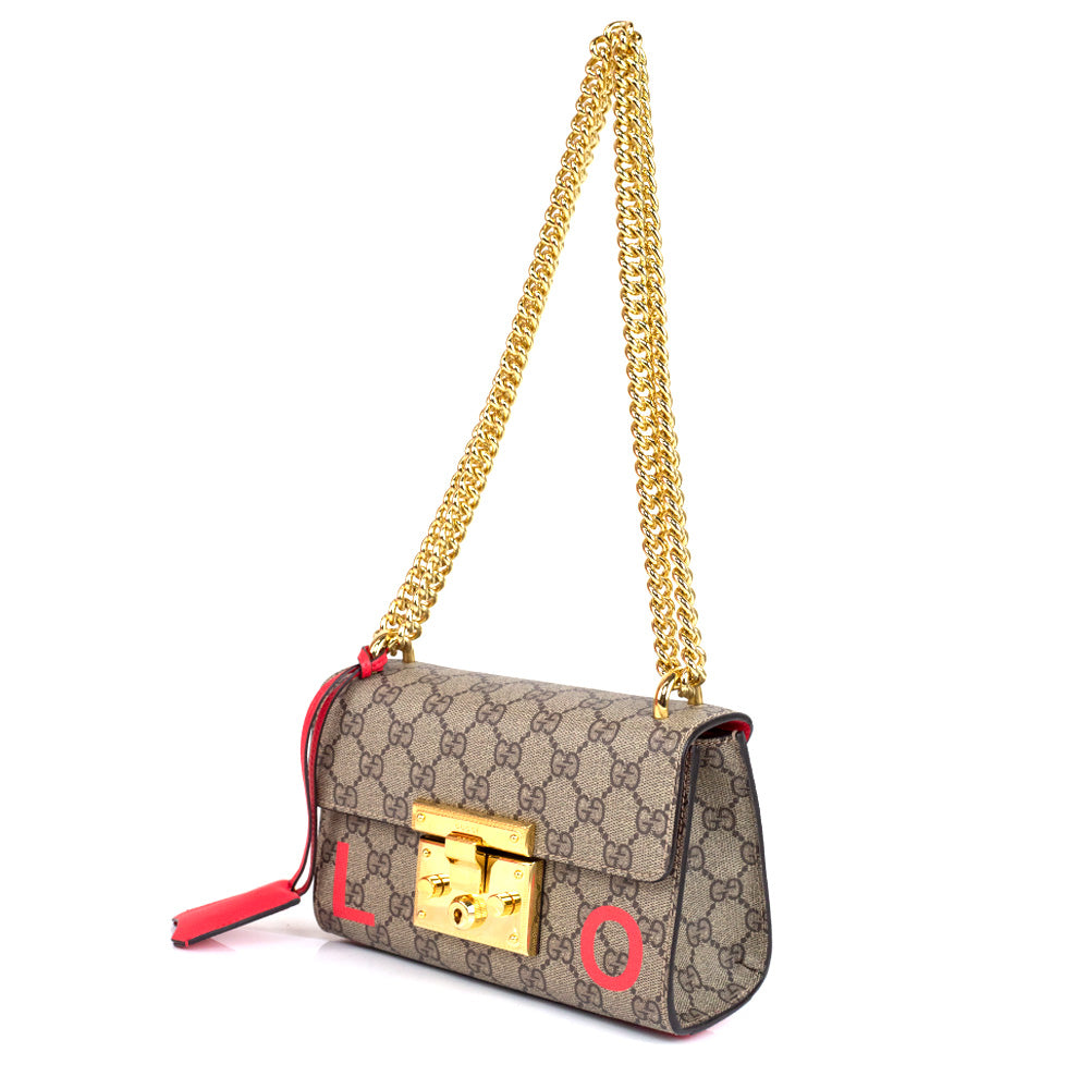 side view of Gucci Valentines Day Small Padlock Bag