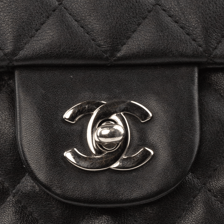 Chanel Ligne Cambon Black Quilted Leather Flap Bag