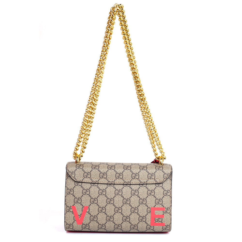back view of Gucci Valentines Day Small Padlock Bag