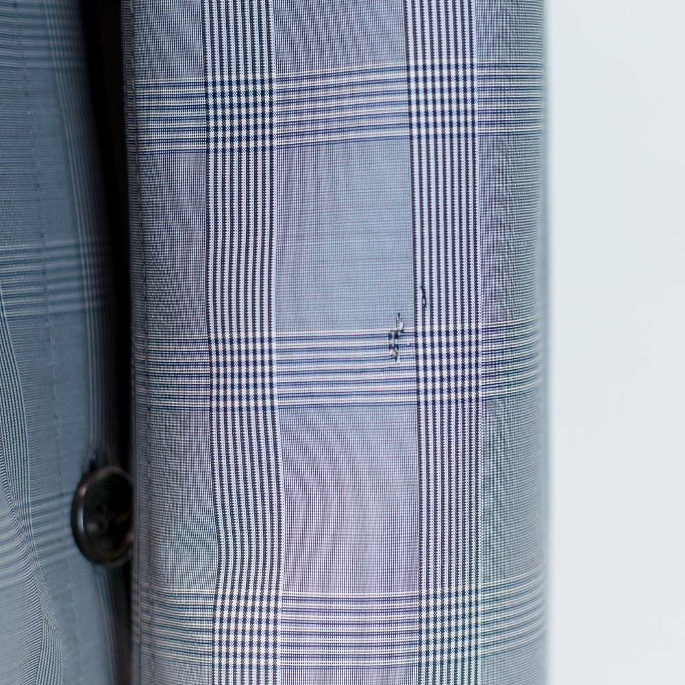 Gabriela Hearst Gray Reversible Plaid Trench Coat | DBLTKE Luxury Consignment Boutique