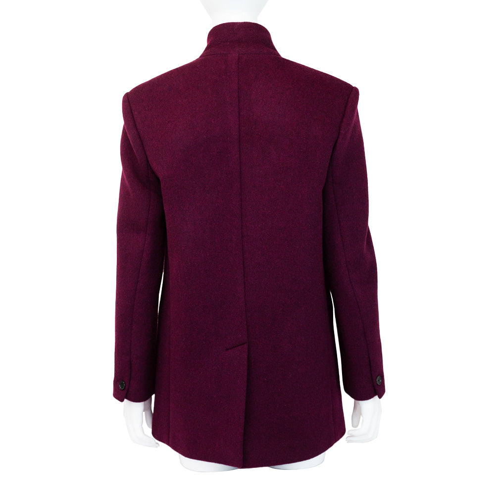 Isabel Marant Burgundy Wool & Cashmere Short Coat