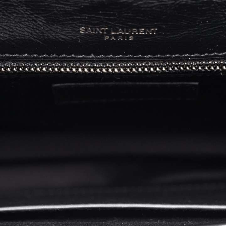 Saint Laurent Niki Medium in Crinkled Vintage Black Leather