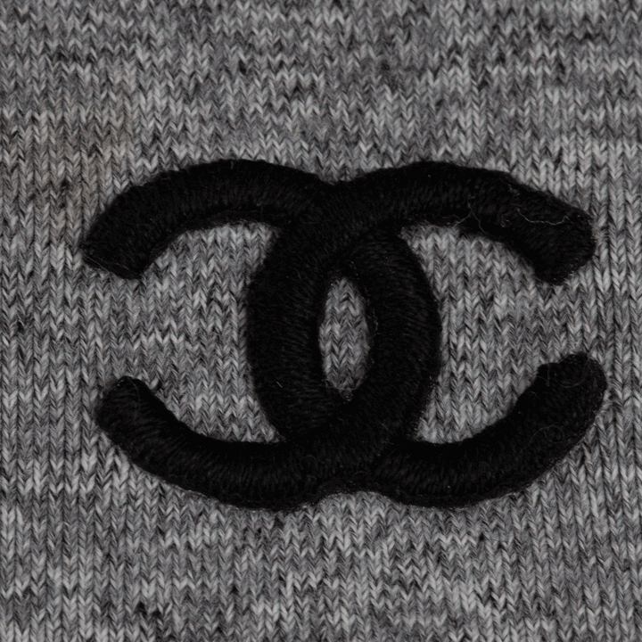 Chanel Gray Knit Logo Tennis Dress