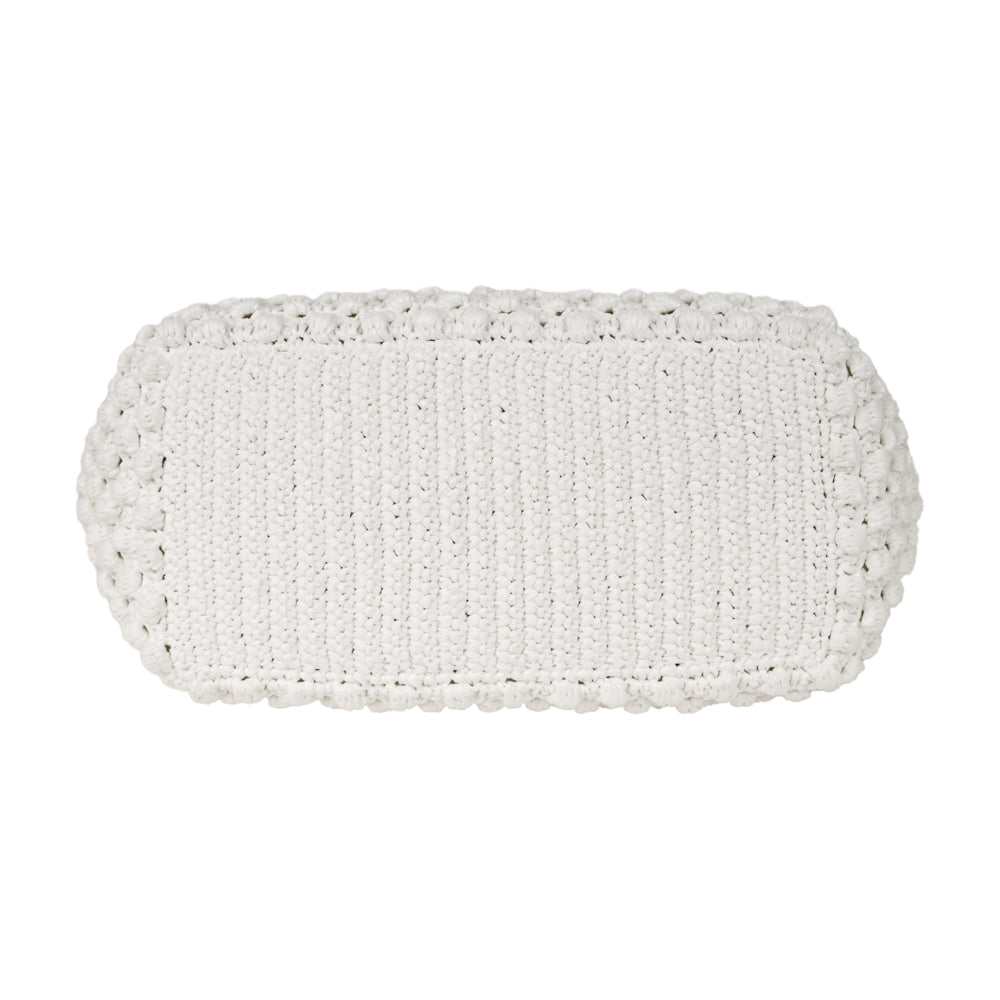 Dolce & Gabbana White Fefe Crochet Tote Bag
